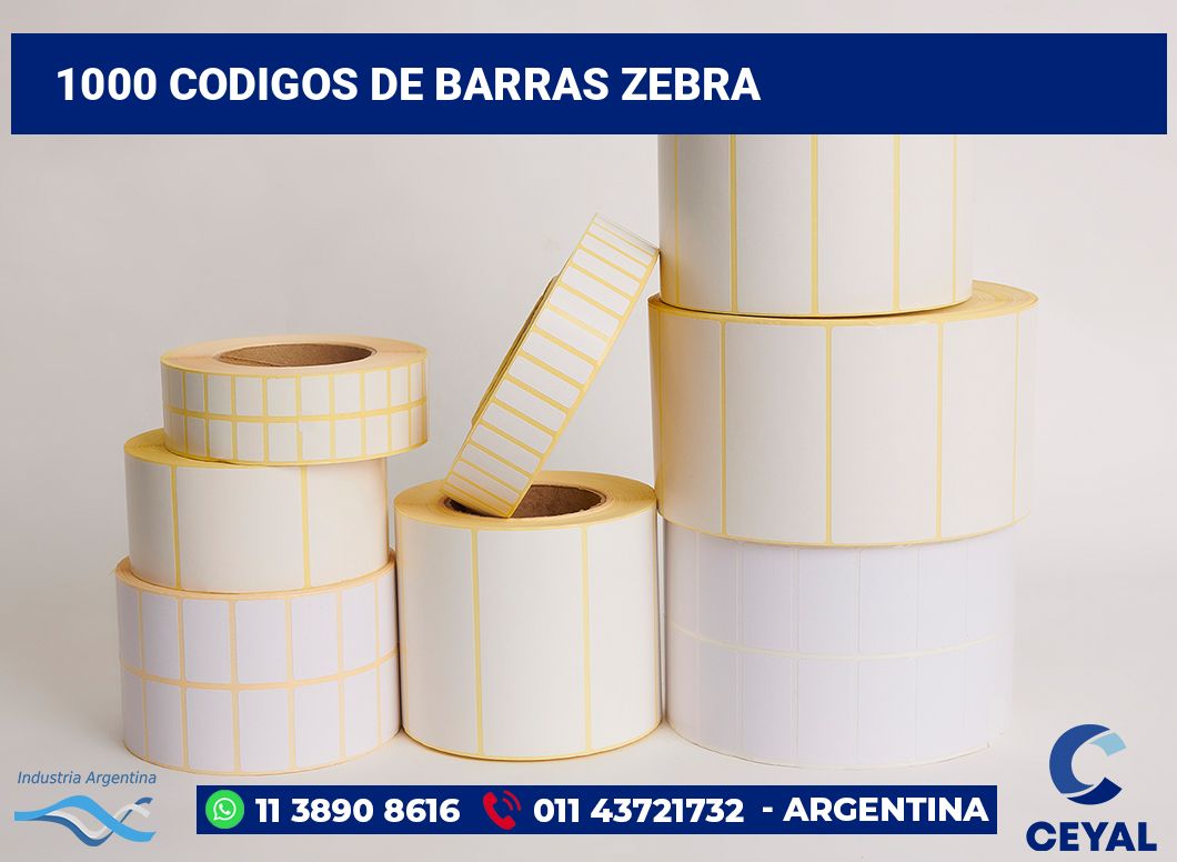1000 Codigos de barras zebra