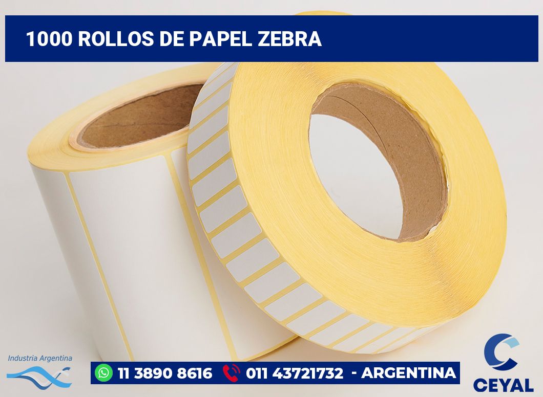 1000 Rollos de papel zebra