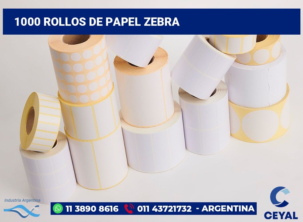 1000 Rollos de papel zebra