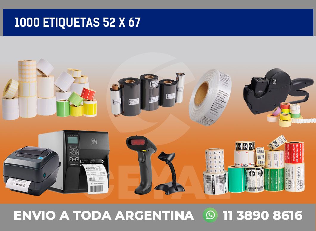 1000 etiquetas 52 x 67