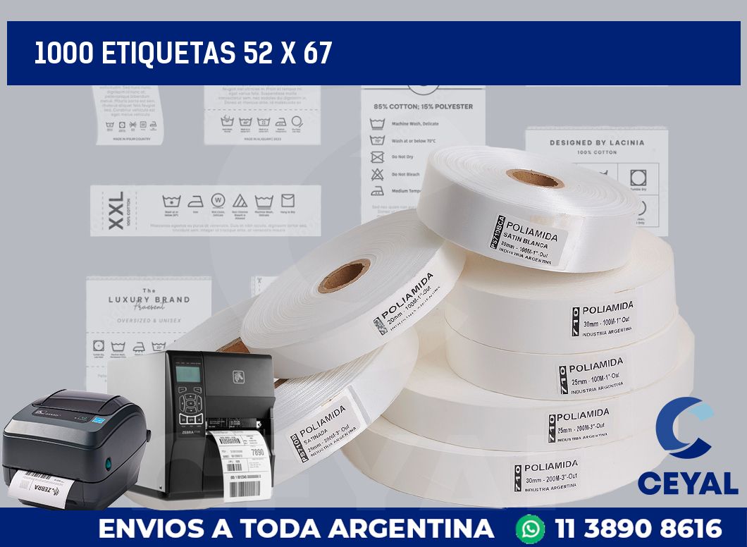 1000 etiquetas 52 x 67