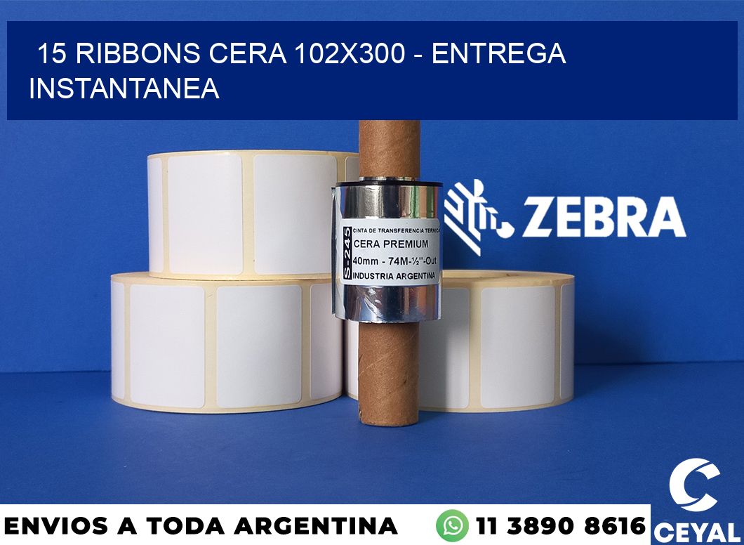 15 Ribbons cera 102x300 - entrega instantanea