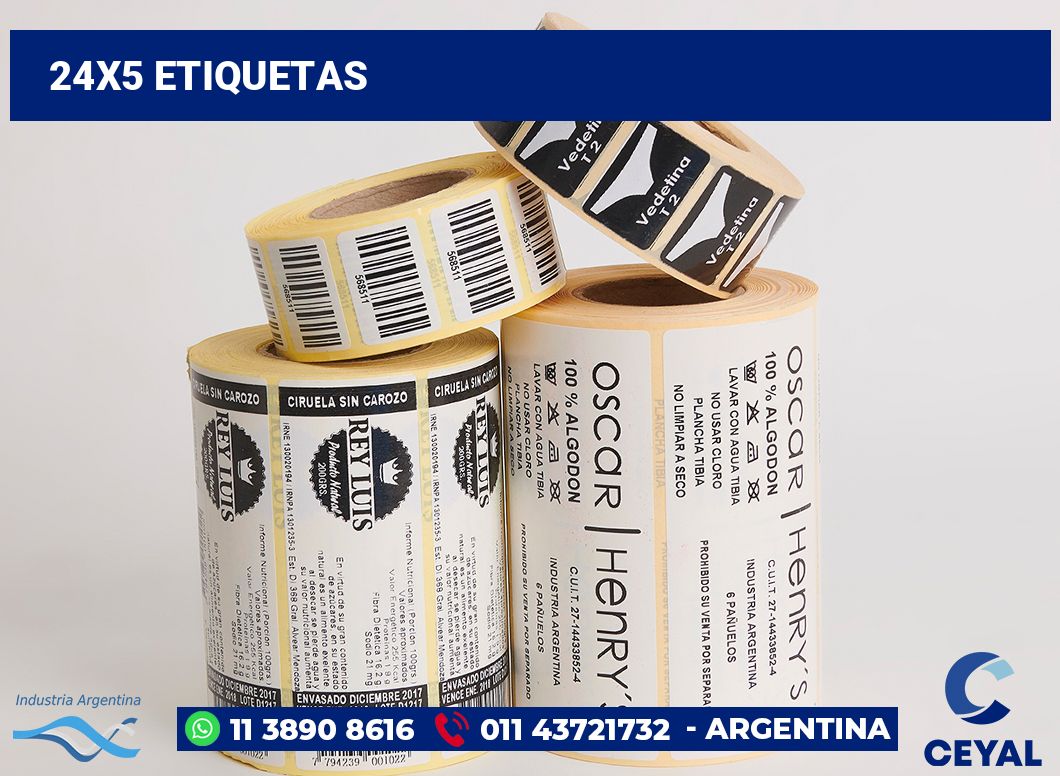 24x5 Etiquetas