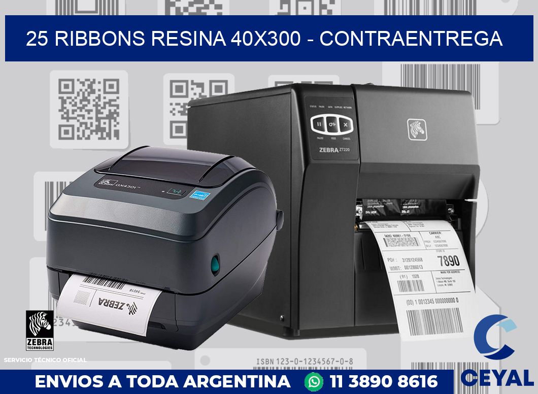 25 Ribbons resina 40x300 - contraentrega