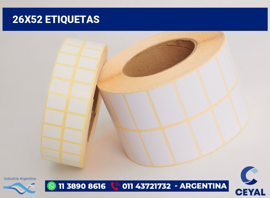 26x52 Etiquetas