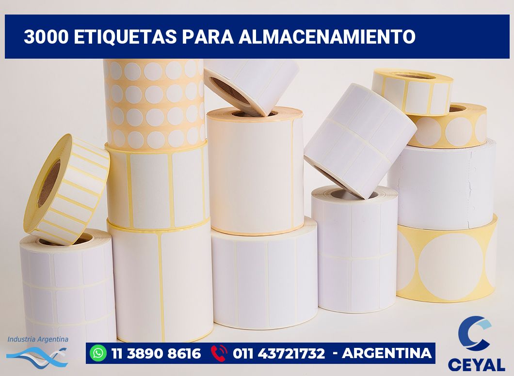 3000 Etiquetas para almacenamiento