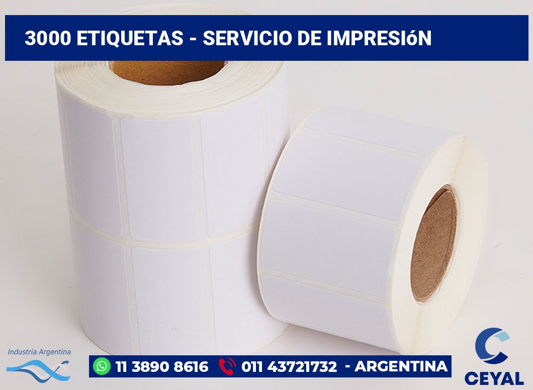 3000 etiquetas - servicio de impresión