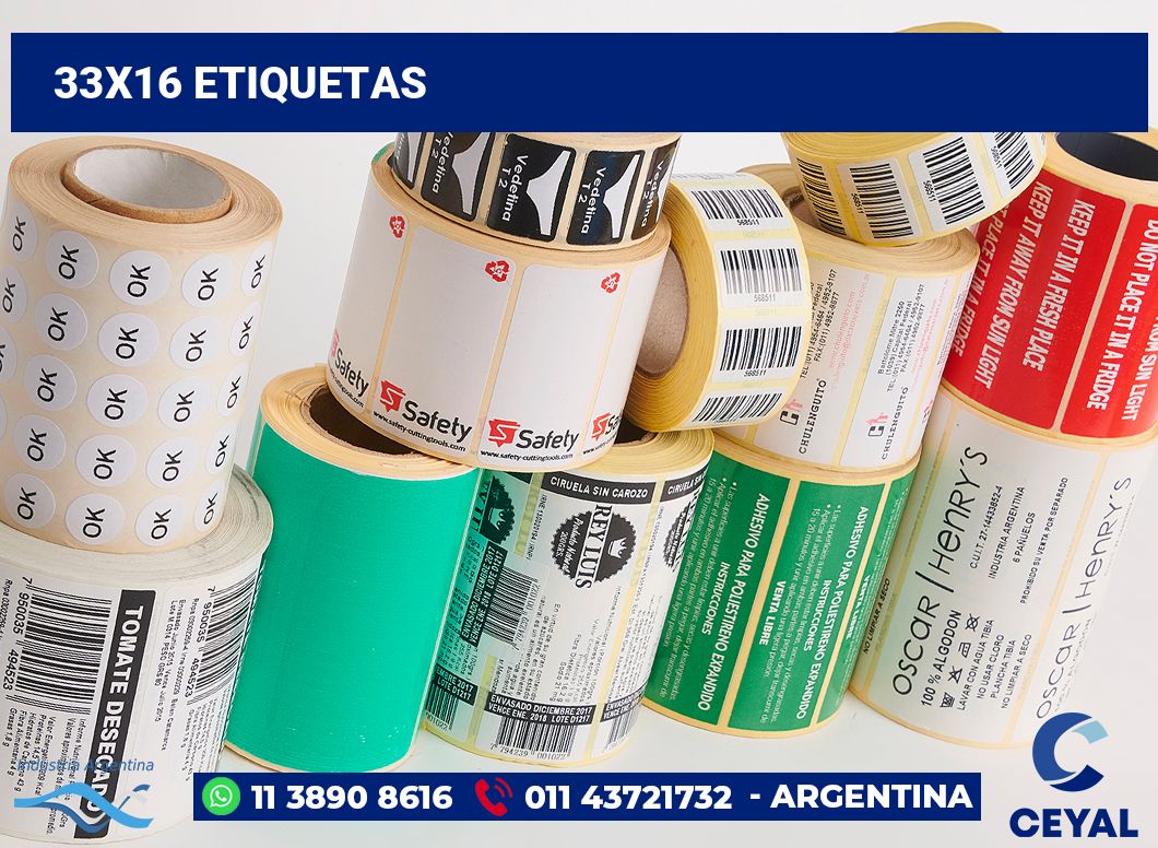 33x16 Etiquetas