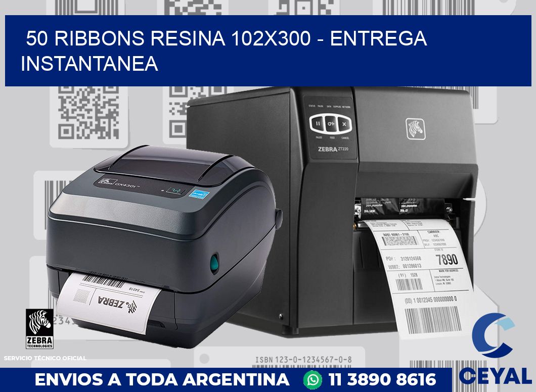 50 Ribbons resina 102x300 - entrega instantanea