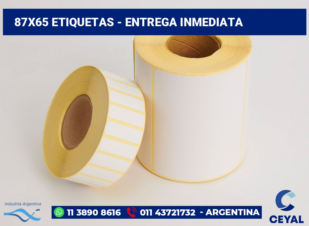 87x65 Etiquetas