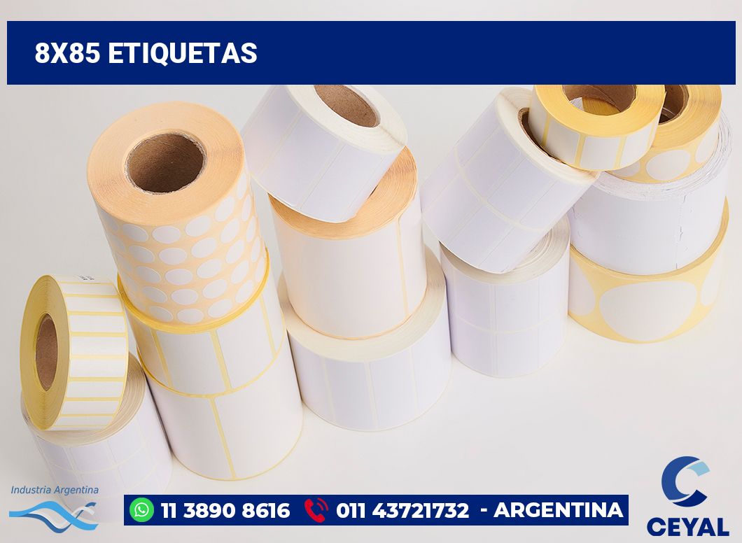 8x85 Etiquetas