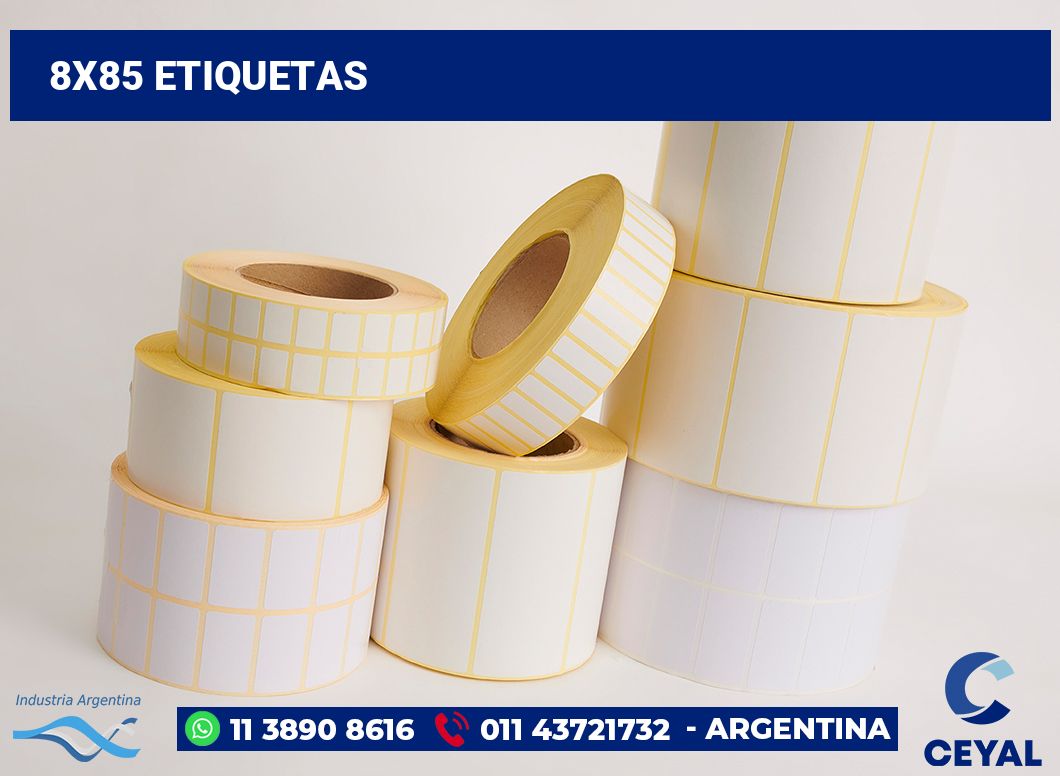 8x85 Etiquetas