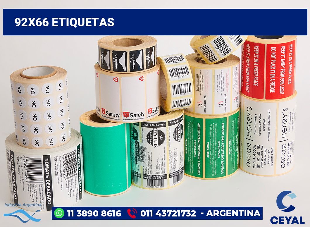 92x66 Etiquetas