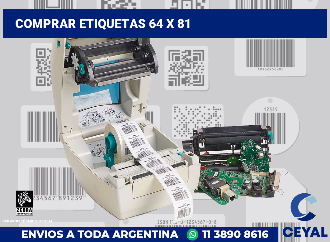Comprar etiquetas 64 x 81