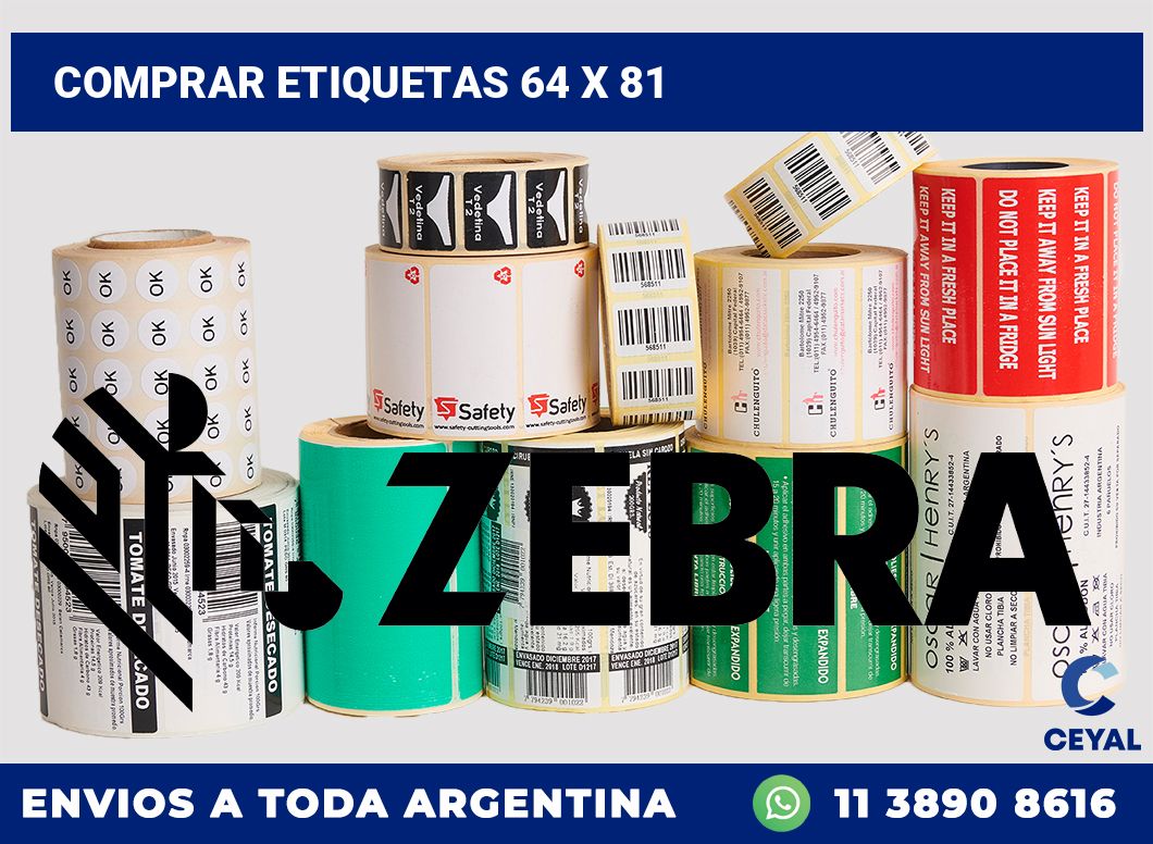 Comprar etiquetas 64 x 81