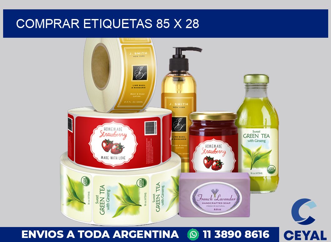 Comprar etiquetas 85 x 28