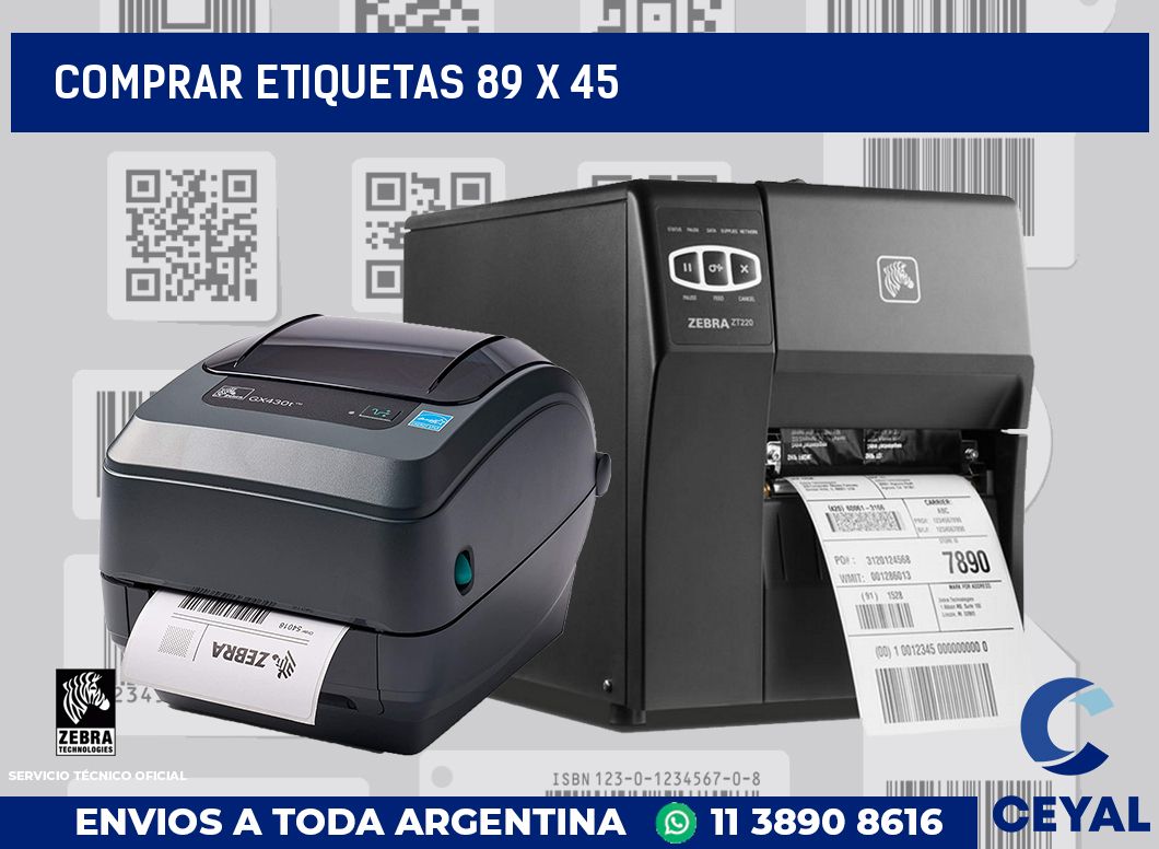 Comprar etiquetas 89 x 45