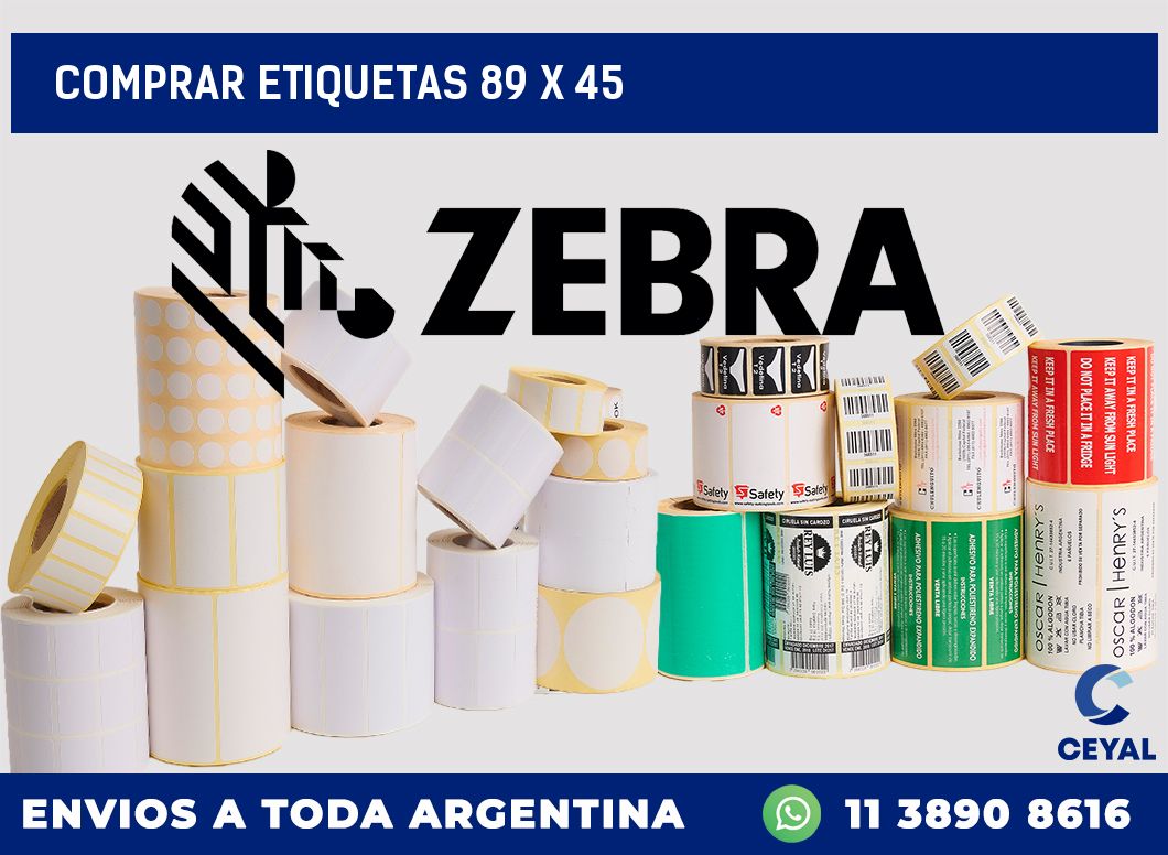 Comprar etiquetas 89 x 45