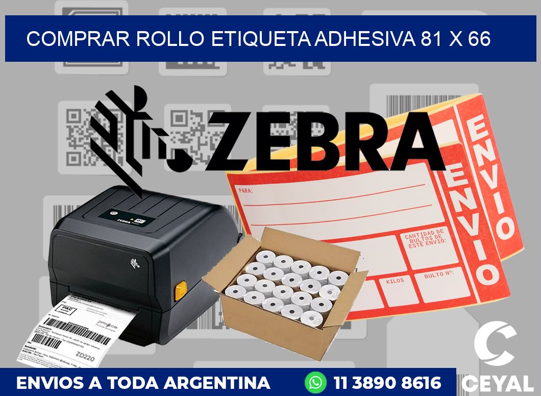 Comprar rollo etiqueta adhesiva 81 x 66