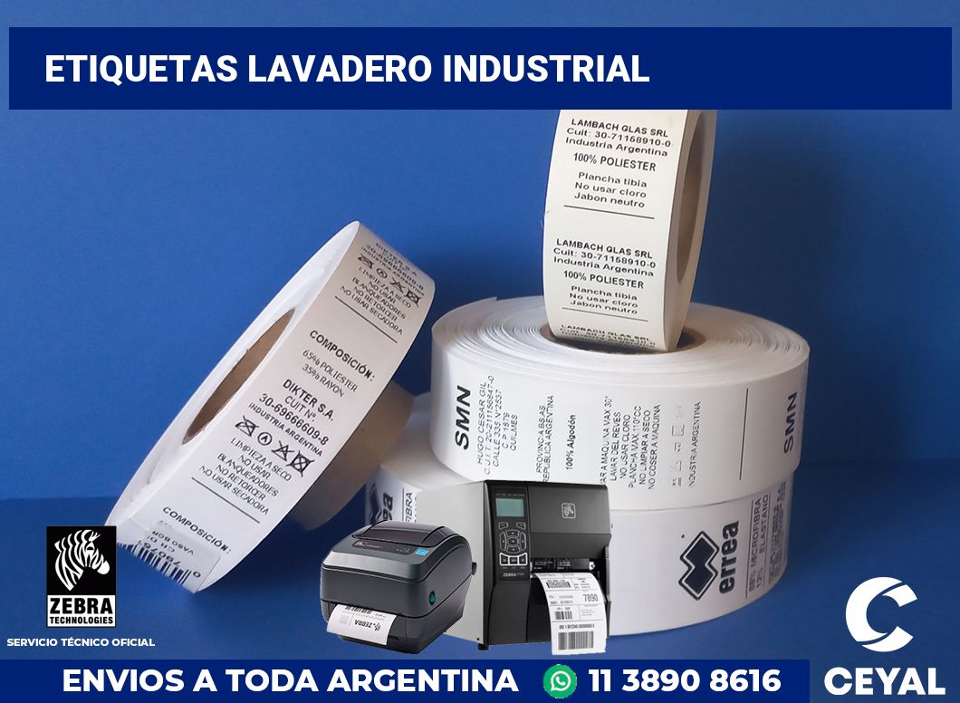 Etiquetas Lavadero industrial