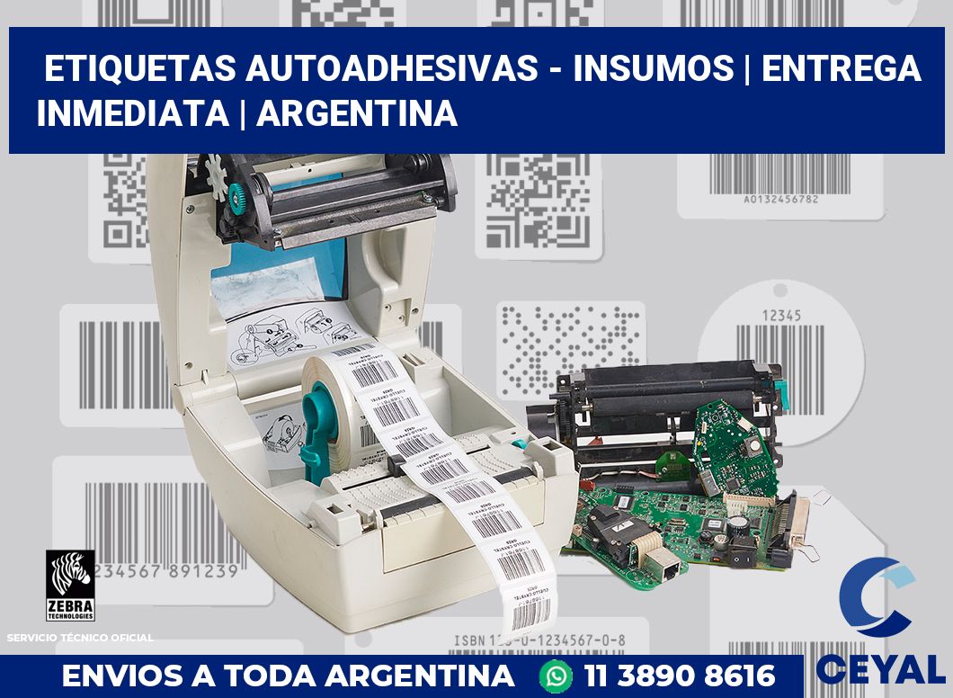 Etiquetas autoadhesivas - insumos | Entrega inmediata | Argentina