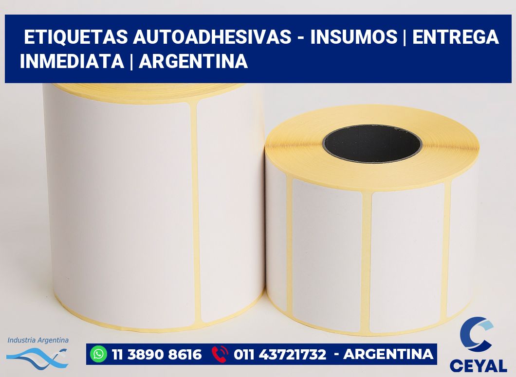 Etiquetas autoadhesivas - insumos | Entrega inmediata | Argentina