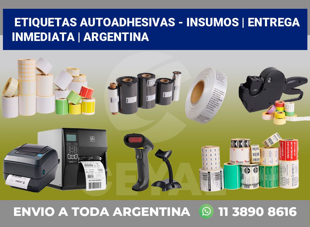 Etiquetas autoadhesivas - insumos | Entrega inmediata | Argentina
