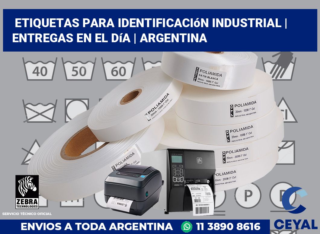 Etiquetas para identificación industrial | Entregas en el día | Argentina