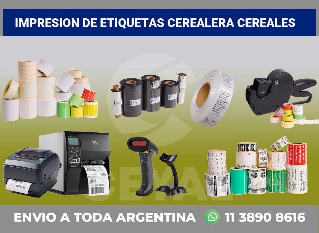 Impresion de etiquetas Cerealera Cereales