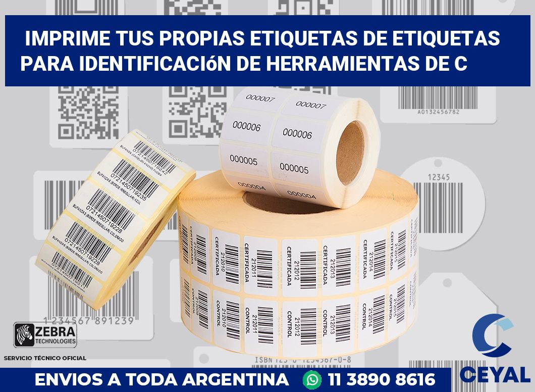 Imprime tus Propias Etiquetas de Etiquetas para Identificación de Herramientas de C