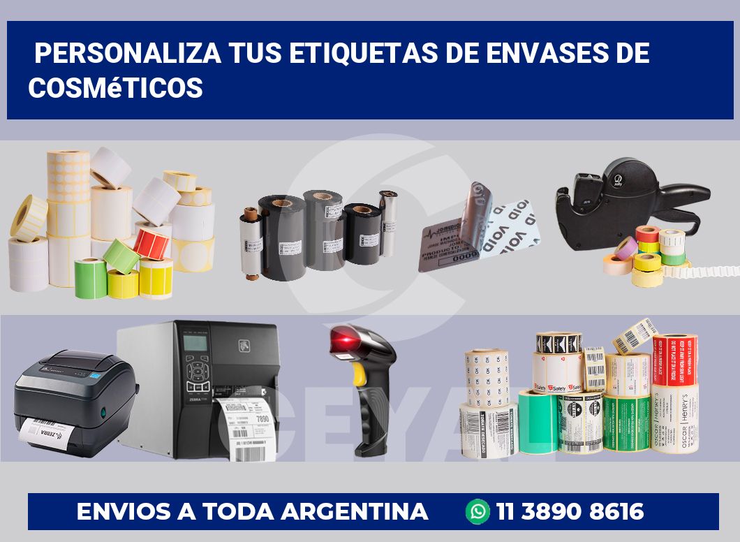 Personaliza tus Etiquetas de Envases de Cosméticos