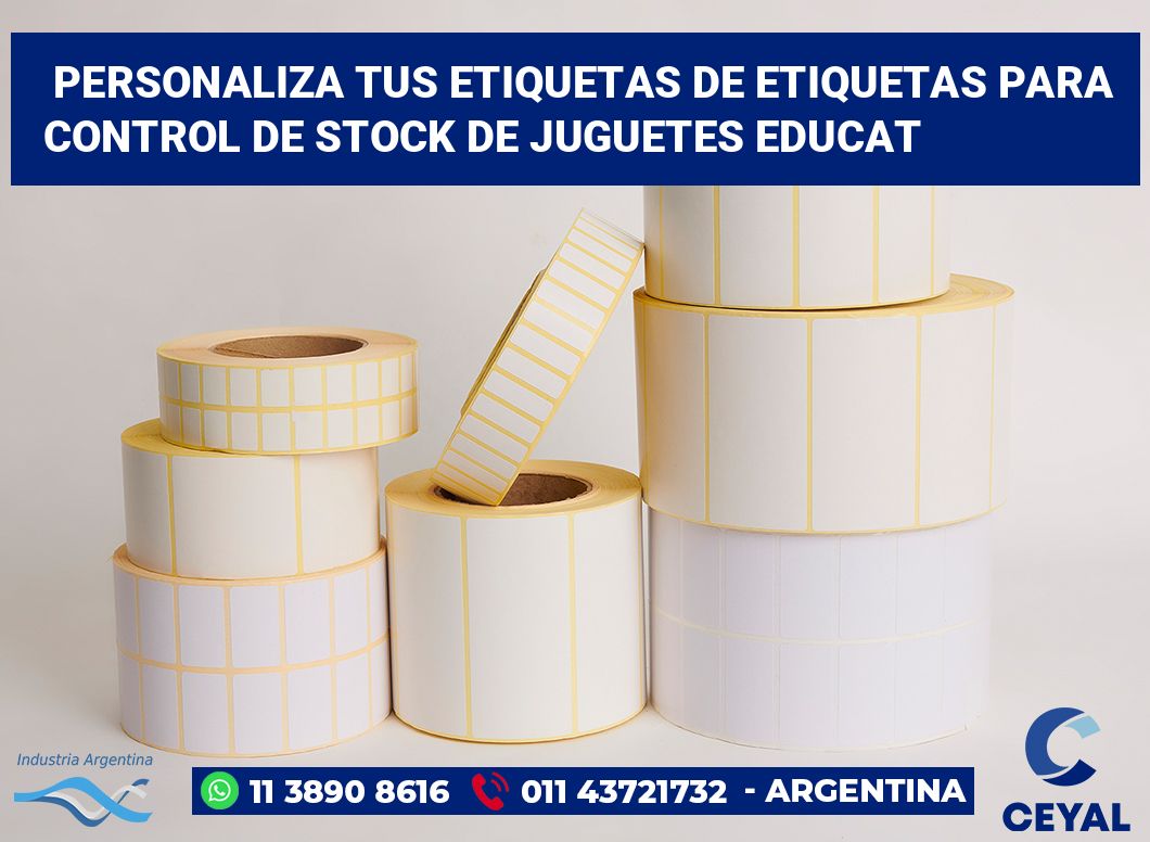 Personaliza tus Etiquetas de Etiquetas para Control de Stock de Juguetes Educat