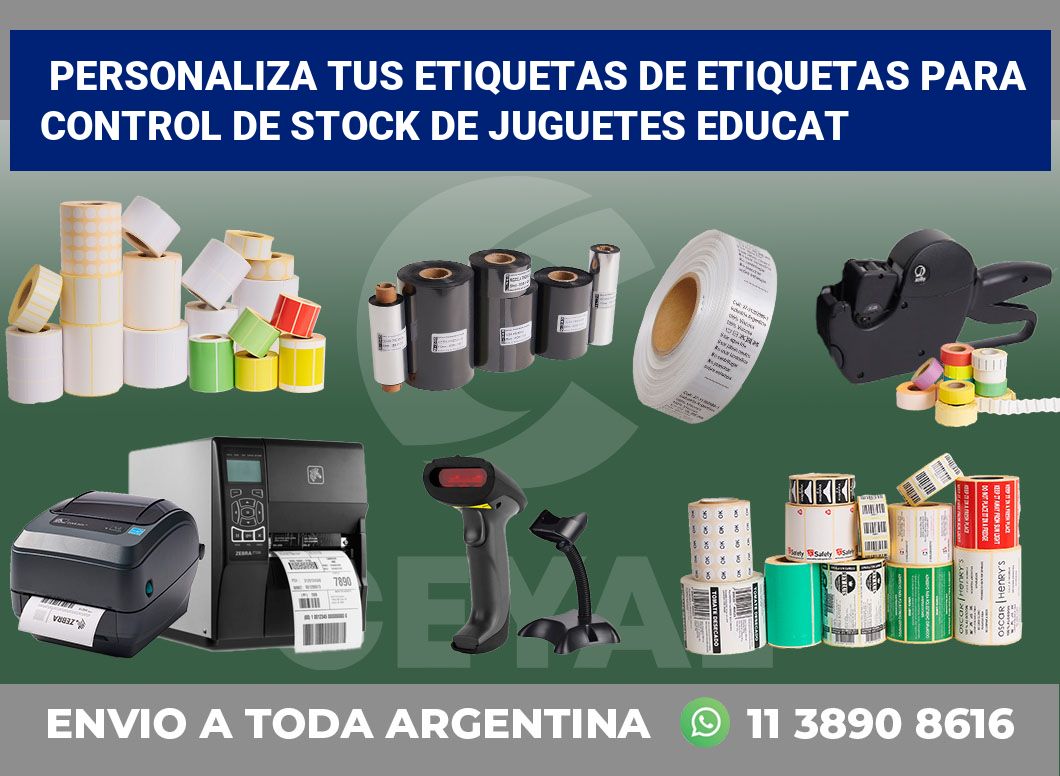Personaliza tus Etiquetas de Etiquetas para Control de Stock de Juguetes Educat