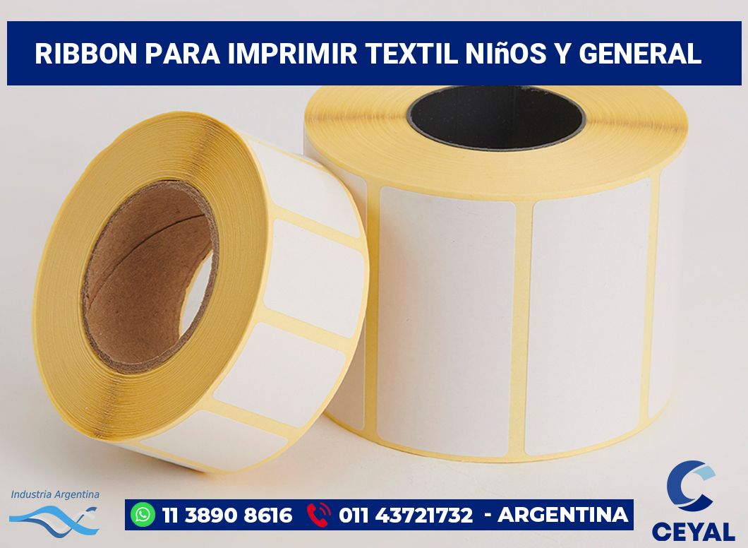 Ribbon para imprimir textil niños y general