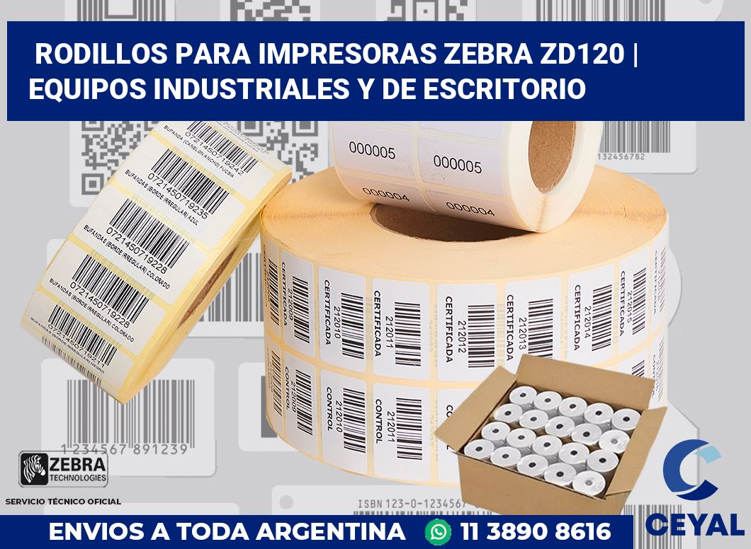 Rodillos para impresoras Zebra ZD120 | Equipos industriales y de escritorio