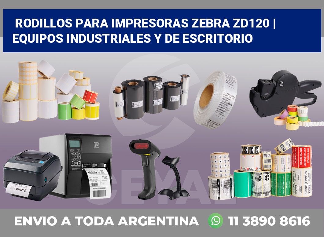 Rodillos para impresoras Zebra ZD120 | Equipos industriales y de escritorio