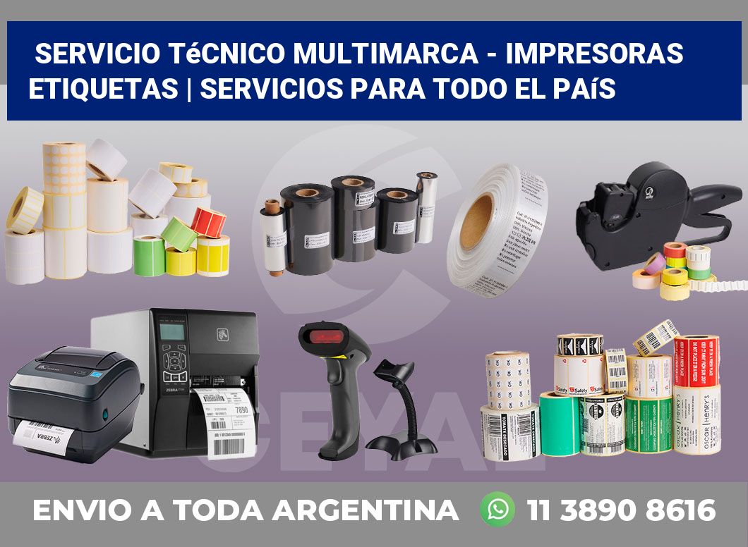 Servicio técnico multimarca - impresoras etiquetas | Servicios para todo el país