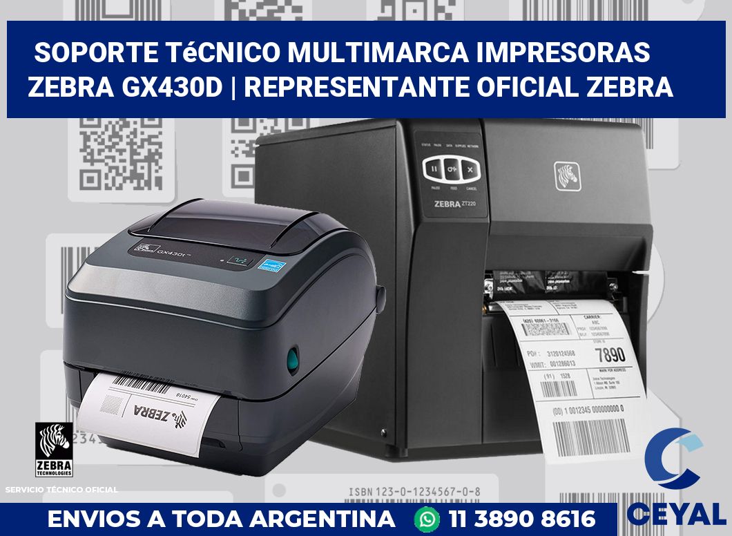 Soporte técnico multimarca impresoras Zebra GX430d | Representante oficial Zebra