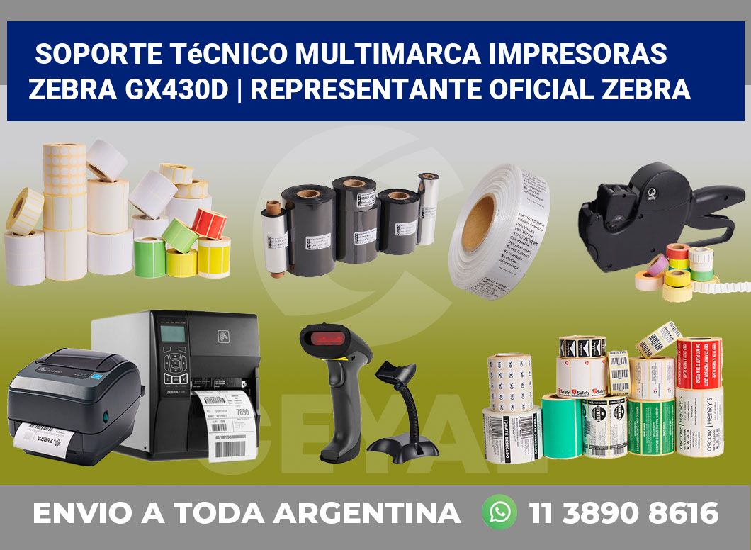 Soporte técnico multimarca impresoras Zebra GX430d | Representante oficial Zebra