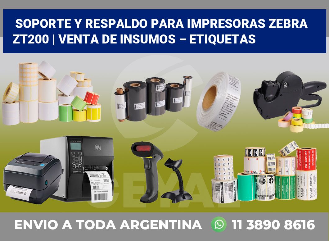 Soporte y respaldo para impresoras Zebra ZT200 | Venta de insumos – Etiquetas