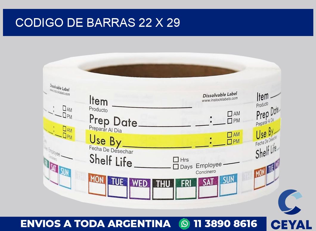 codigo de barras 22 x 29