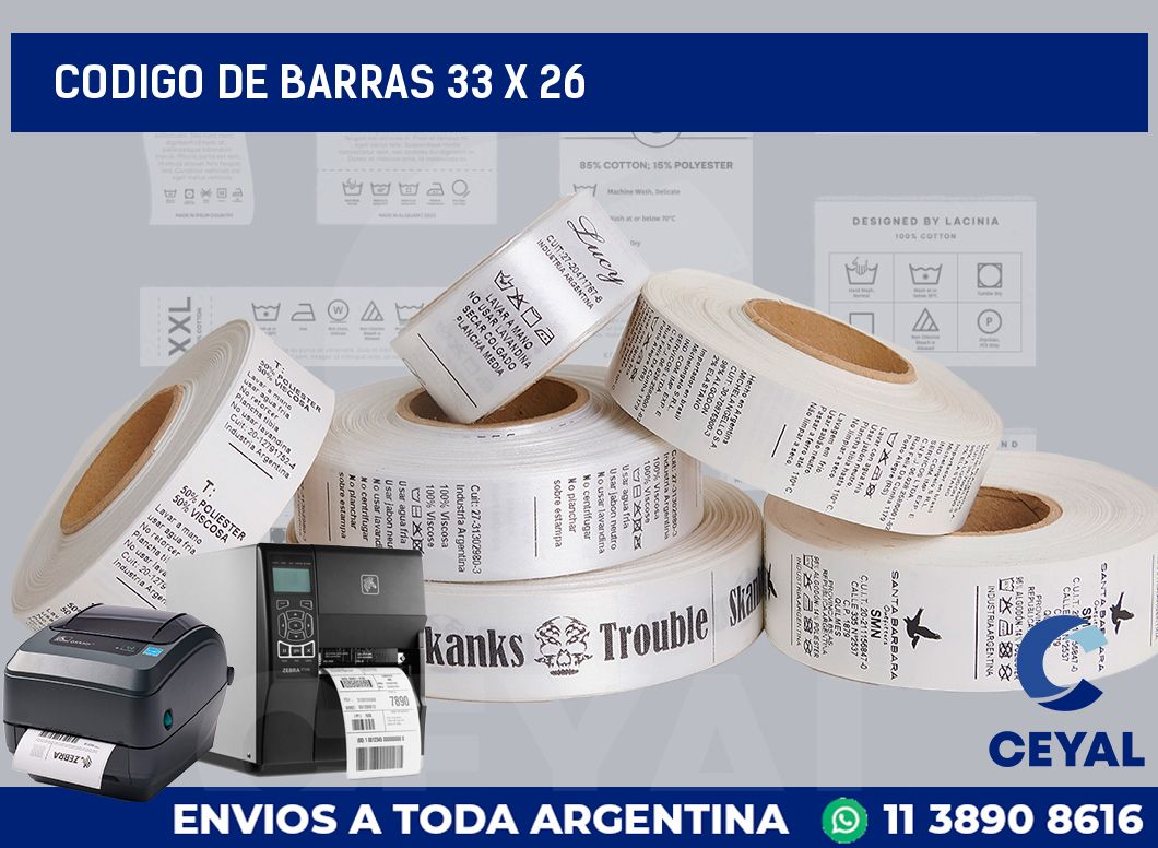codigo de barras 33 x 26
