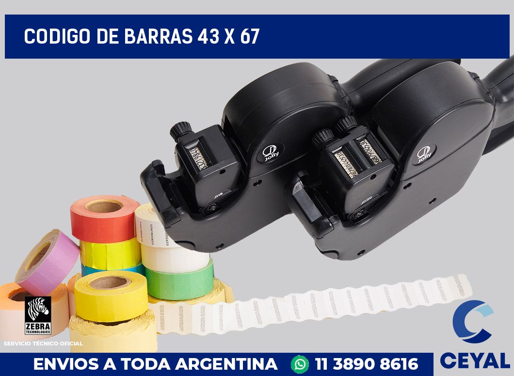 codigo de barras 43 x 67