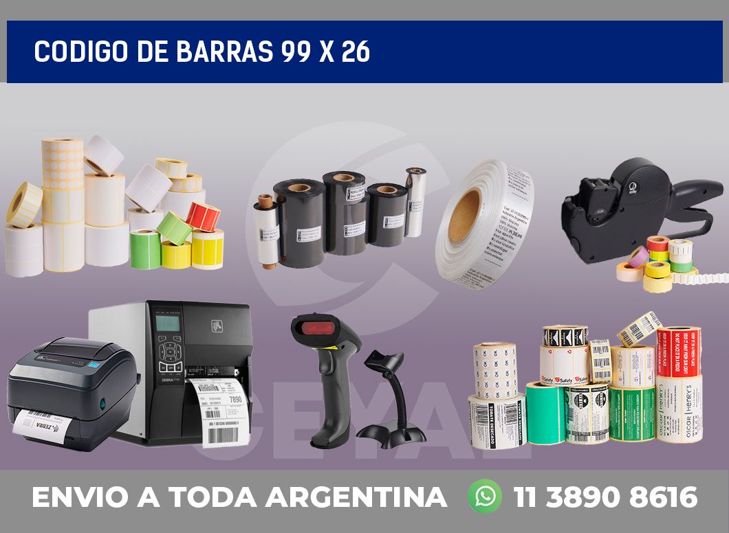 codigo de barras 99 x 26
