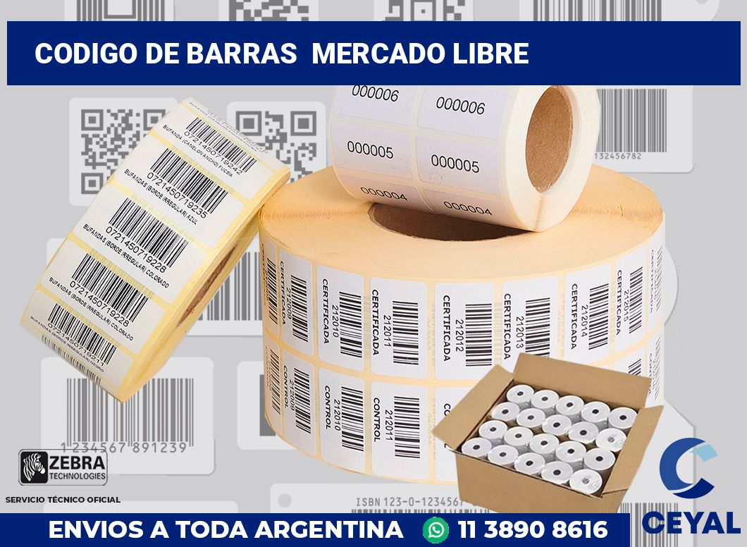 codigo de barras  Mercado Libre
