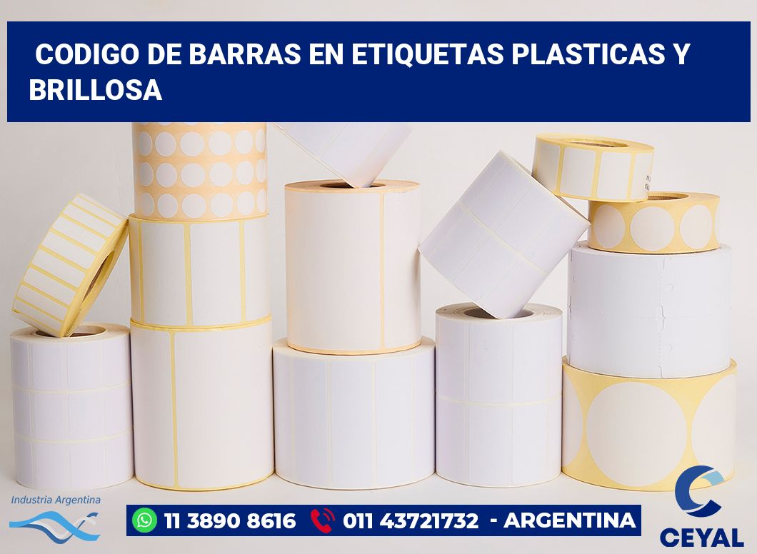 codigo de barras en etiquetas plasticas y brillosa