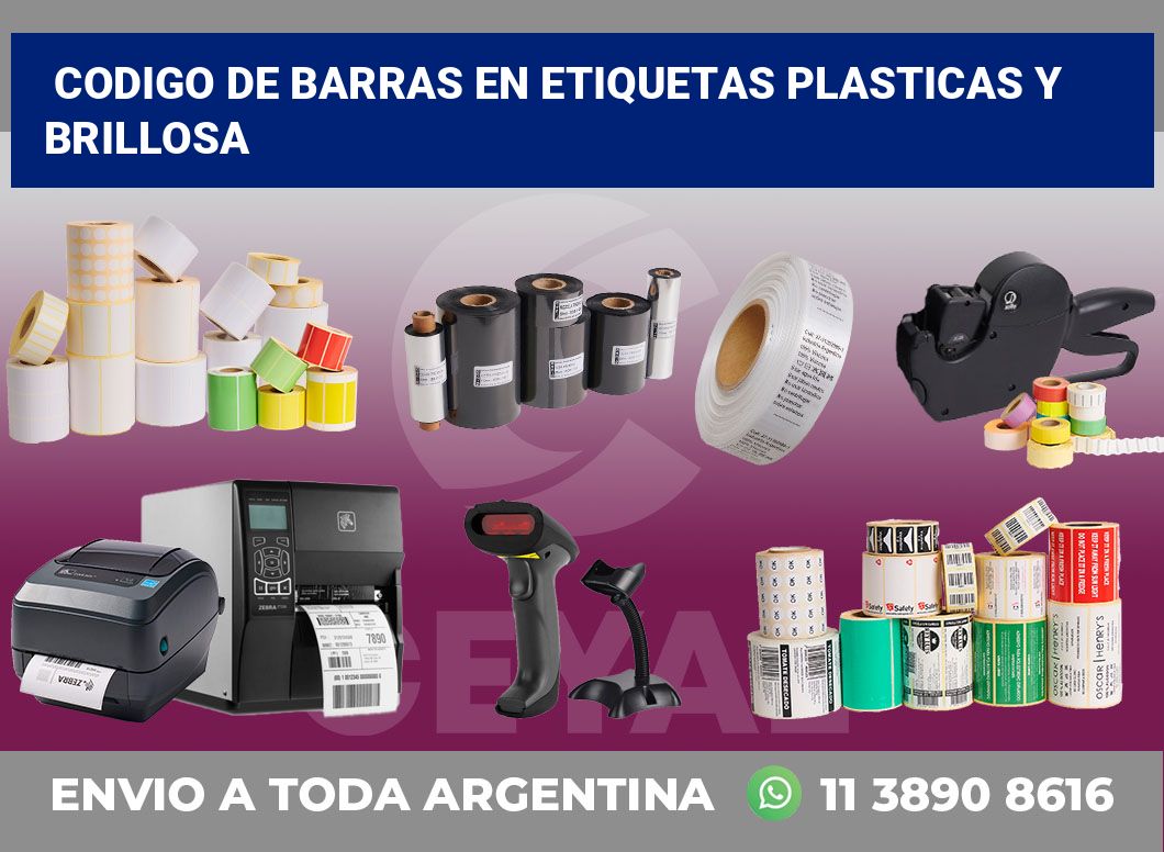 codigo de barras en etiquetas plasticas y brillosa