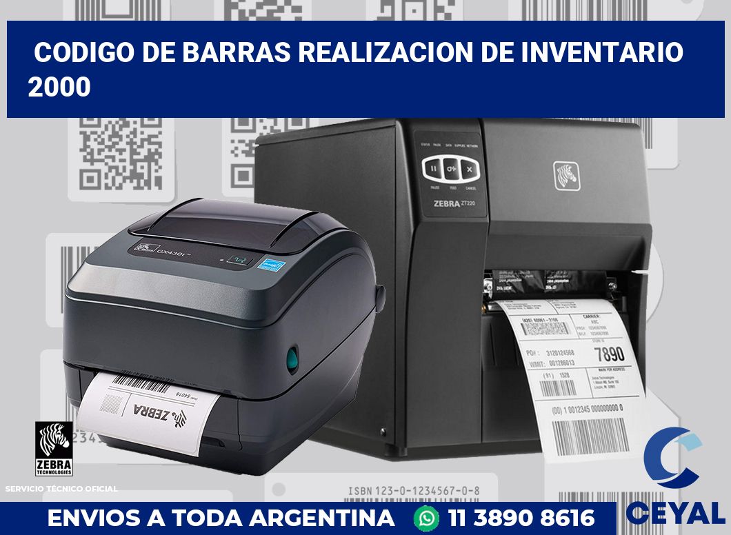 codigo de barras realizacion de inventario  2000