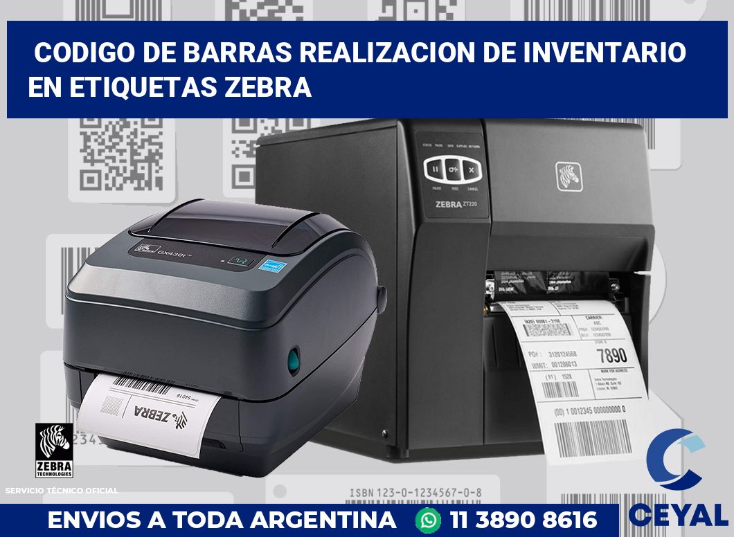 codigo de barras realizacion de inventario  en etiquetas Zebra