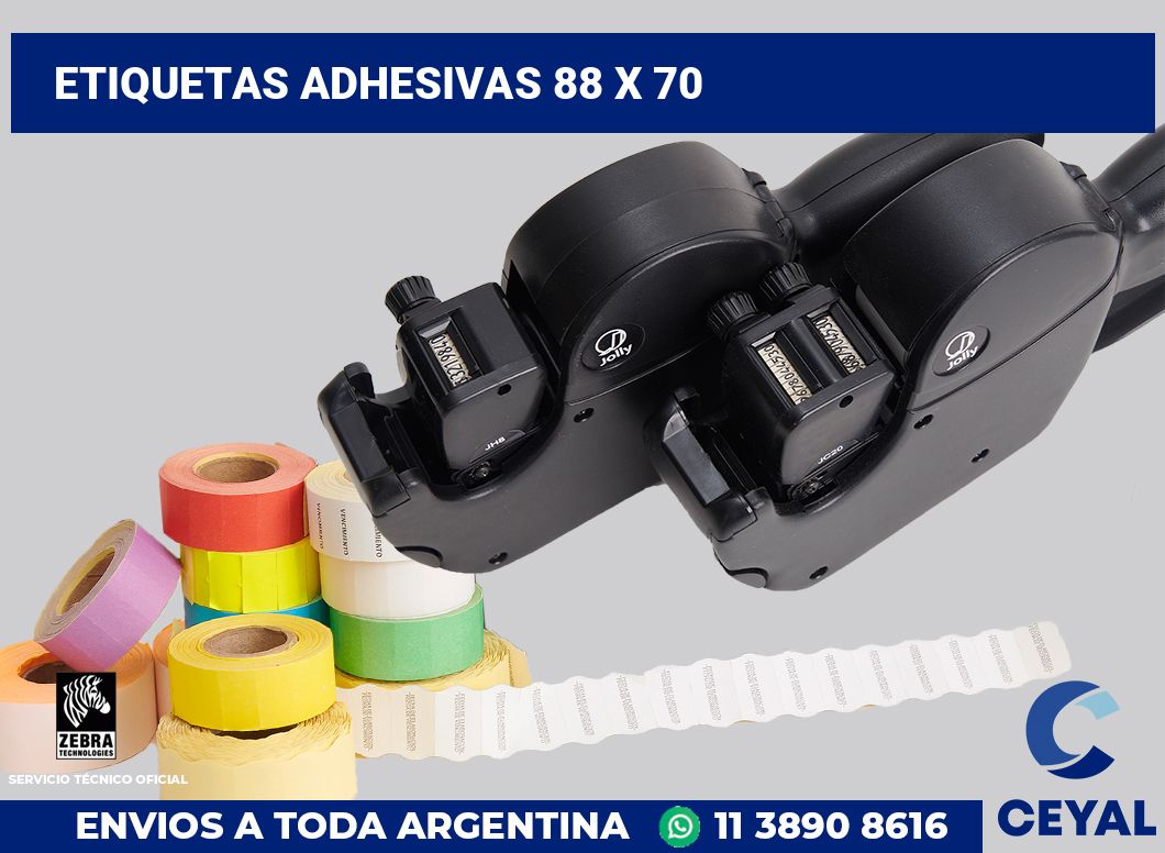 etiquetas adhesivas 88 x 70